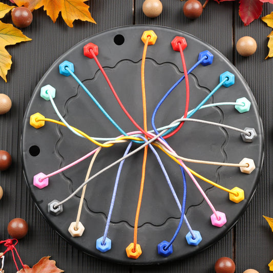 BrainX Lacing & Threading Board Toy for Kids | Montessori Fine Motor Skills Development Toy | Color Matching, Hand-Eye Coordination & Early Learning Activity Board for Toddlers & Preschoolers (Ages 3–6 Years)