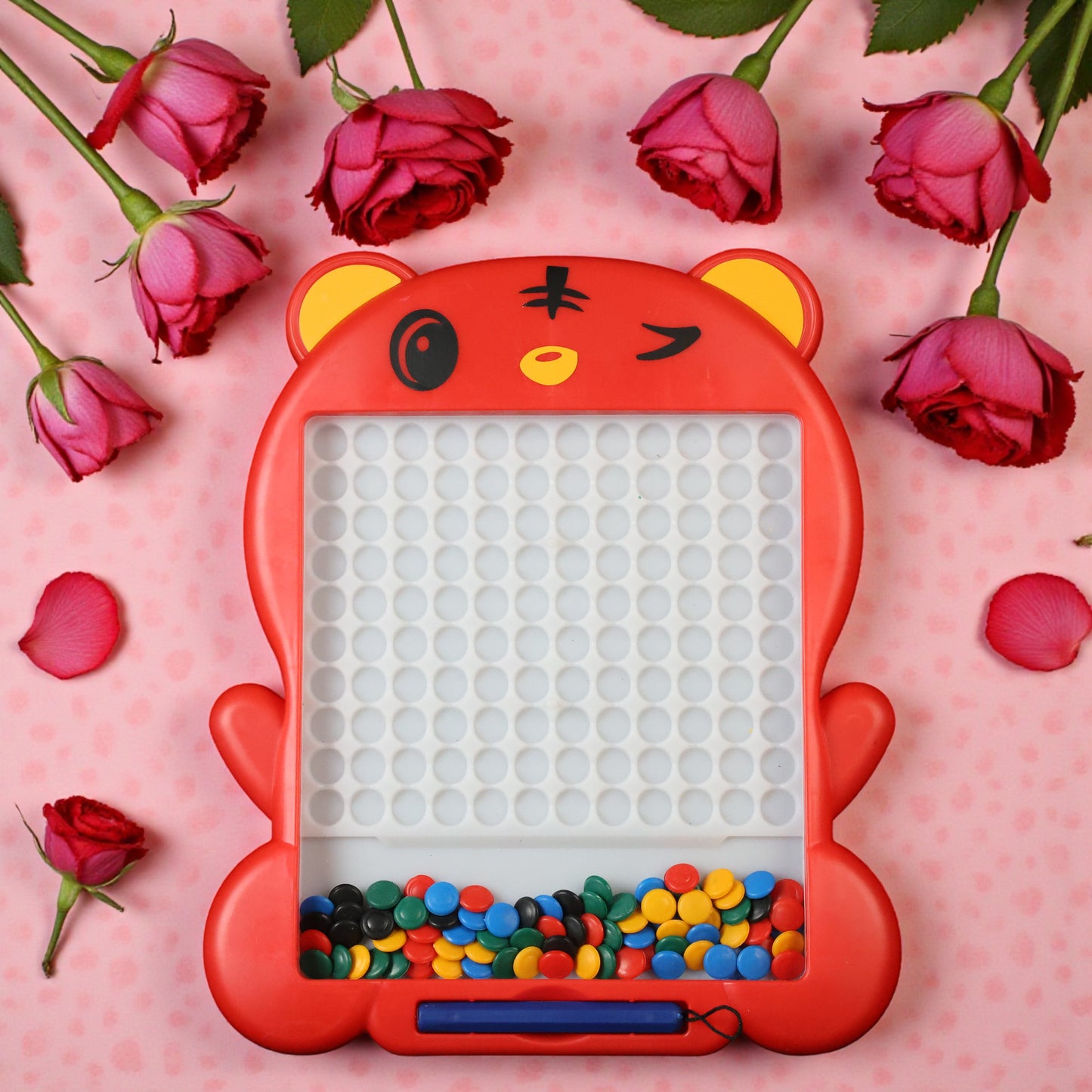 Kids Magnetic Slate Board Toy | Reusable Magnetic Writing & Drawing Slate with Beads | Educational Learning Board for Toddlers & Kids
