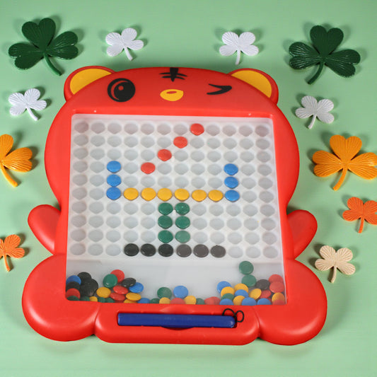 Kids Magnetic Slate Board Toy | Reusable Magnetic Writing & Drawing Slate with Beads | Educational Learning Board for Toddlers & Kids