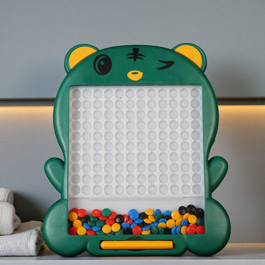 Kids Magnetic Slate Board Toy | Reusable Magnetic Writing & Drawing Slate with Beads | Educational Learning Board for Toddlers & Kids