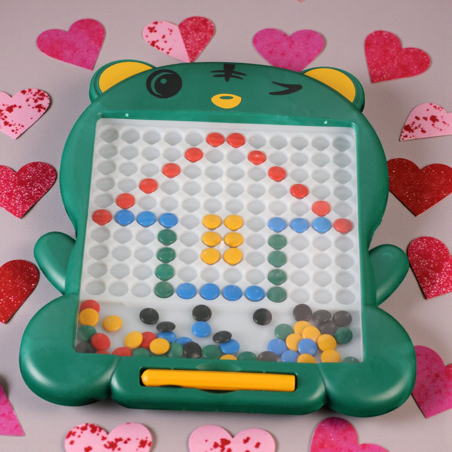 Kids Magnetic Slate Board Toy | Reusable Magnetic Writing & Drawing Slate with Beads | Educational Learning Board for Toddlers & Kids